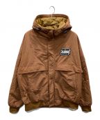 X-LARGEエクストララージ）の古着「NYLON PUFFER JACKET」｜ブラウン