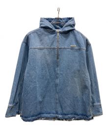 PRANK PROJECT（プランクプロジェクト）の古着「Cut-off Denim Hoodie」｜ブルー