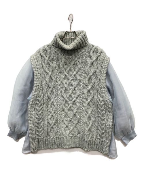 Ameri（アメリ）AMERI (アメリ) UNDRESSED COTTON CANDY SLEEVE KNIT ブルー サイズ:FREEの古着・服飾アイテム