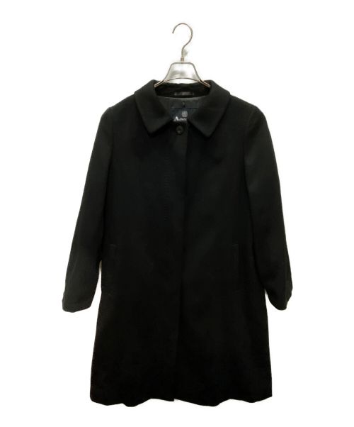 Aquascutum（アクアスキュータム）Aquascutum (アクアスキュータム) カシミヤステンカラーコート ブラック サイズ:15の古着・服飾アイテム