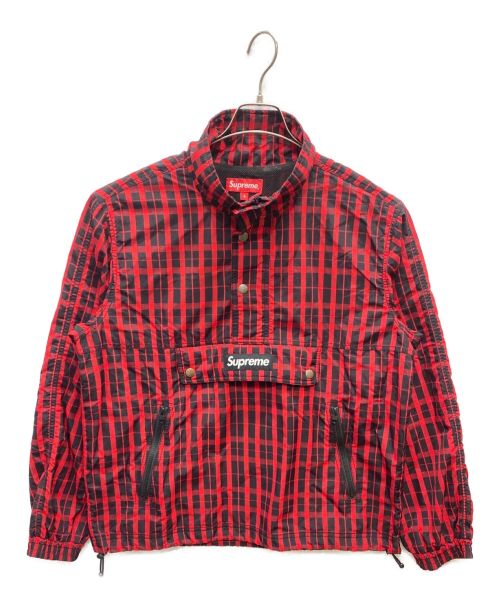 SUPREME（シュプリーム）Supreme (シュプリーム) Nylon Plaid Pullover レッド サイズ:Sの古着・服飾アイテム