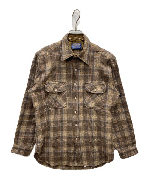 PENDLETON（ペンドルトン）PENDLETON (ペンドルトン) ウールシャツ ブラウン サイズ:Lの古着・服飾アイテム