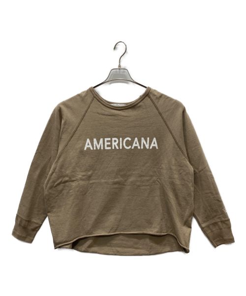 Americana（アメリカーナ）Americana (アメリカーナ) 両面ロゴプリントカットソー ベージュ サイズ:　の古着・服飾アイテム