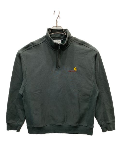 CarHartt（カーハート）CarHartt (カーハート) ハーフジップスウェット グリーン サイズ:Lの古着・服飾アイテム