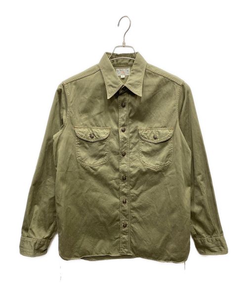 BUZZ RICKSON'S（バズリクソンズ）Buzz Rickson's (バズリクソンズ) HERRINGBONE WORK SHIRT カーキ サイズ:15－152/1の古着・服飾アイテム