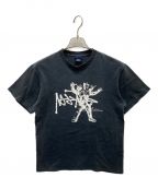 stussyステューシー）の古着「ヴィンテージプリントTシャツ」｜ネイビー