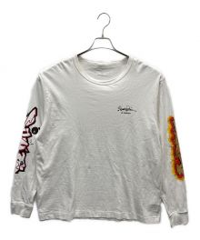 uniform experiment（ユニフォームエクスペリメント）の古着「L/S GRAFFITI WIDE CUT&SEWN」｜ホワイト