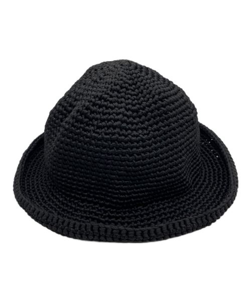 kijima takayuki（キジマタカユキ）kijima takayuki (キジマタカユキ) HAND KNIT BUCKET HAT ブラック サイズ:Ｆの古着・服飾アイテム