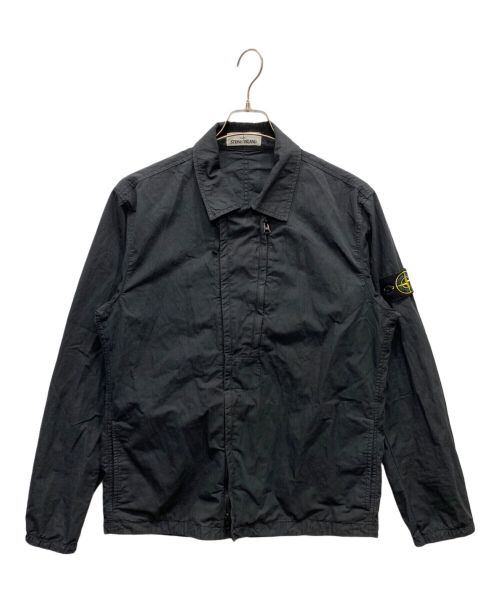 STONE ISLAND（ストーンアイランド）STONE ISLAND (ストーンアイランド) GARMENT DYED COTTON NYLON OVERSHIRT ブラック サイズ:Lの古着・服飾アイテム