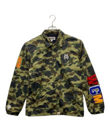 A BATHING APE（アベイシングエイプ）の古着「SHARK COACH JACKET」｜グリーン