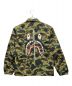 A BATHING APE (アベイシングエイプ) SHARK COACH JACKET グリーン サイズ:Ｌ：17000円