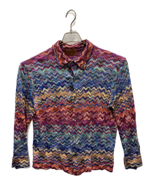 missoni（ミッソーニ）MISSONI (ミッソーニ) ニットシャツ レッド サイズ:71の古着・服飾アイテム