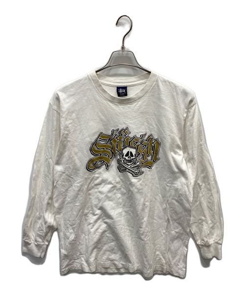 stussy（ステューシー）stussy (ステューシー) オールドロングスリーブカットソー ホワイト サイズ:Lの古着・服飾アイテム