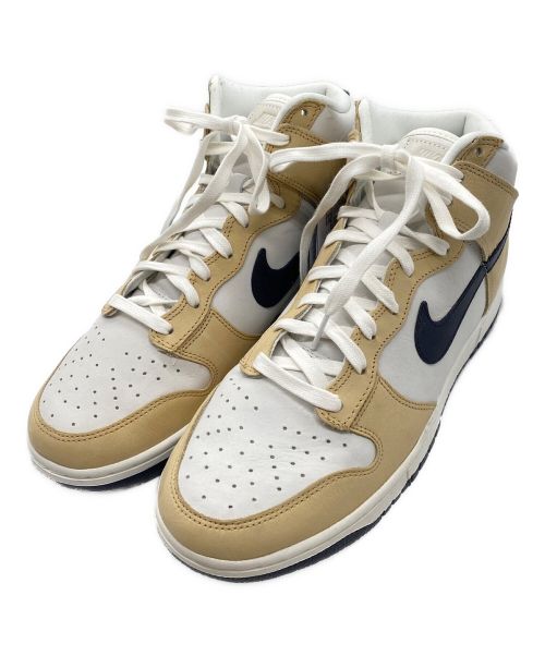 NIKE（ナイキ）NIKE (ナイキ) W DUNK HIGH PRM MF ベージュ×ホワイト サイズ:28.5の古着・服飾アイテム