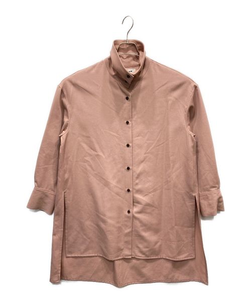 CABAN（キャバン）CABAN (キャバン) ウールツイルハイネックロングシャツ ピンク サイズ:Sの古着・服飾アイテム