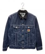 X-LARGEエクストララージ）の古着「PATCHED TRUCKER JACKET」｜インディゴ