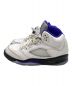 NIKE (ナイキ) AIR JORDAN 5 RETRO ホワイト×パープル サイズ:US5.5：3980円