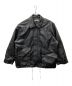 WYM LIDNM（ウィム バイ リドム）の古着「FAUX LEATHER MILITARY BLOUSON」｜ブラック