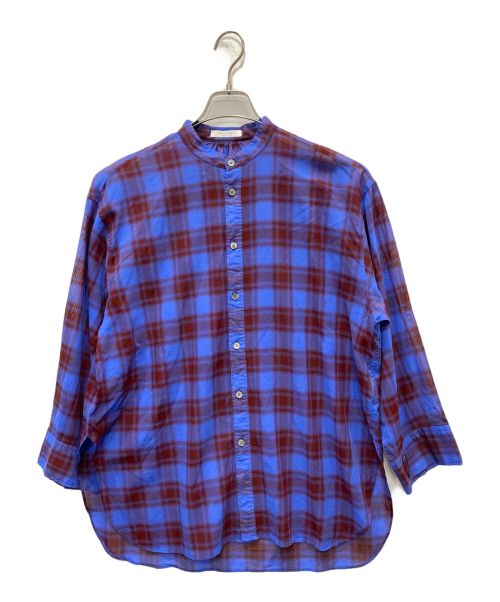 MACPHEE（マカフィー）MACPHEE (マカフィー) コットンオンブレーチェック オーバーシャツ ブルー サイズ:36の古着・服飾アイテム