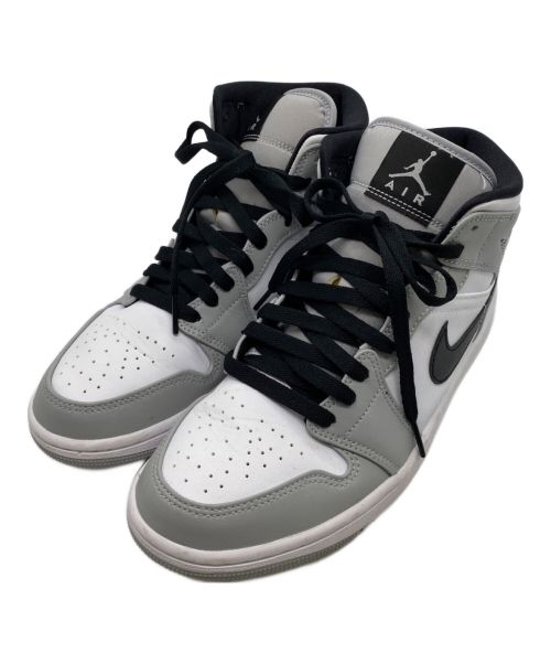 NIKE（ナイキ）NIKE (ナイキ) AIR JORDAN 1 MID グレー×ホワイト サイズ:26㎝の古着・服飾アイテム