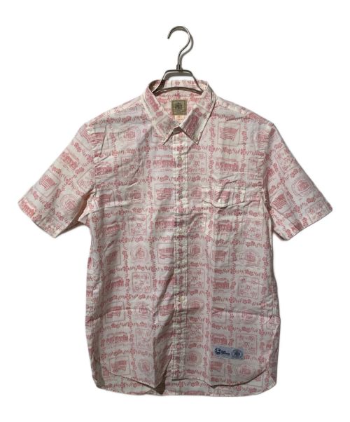 J.PRESS（ジェイプレス）J.PRESS (ジェイプレス) reyn spooner (レイン スプナー) 半袖シャツ ピンク サイズ:Lの古着・服飾アイテム