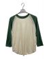 6(ROKU) BEAUTY&YOUTH（ロク ビューティーアンドユース）の古着「SHEER RAGLAN SLEEVE T-SHIRT」｜グリーン×ベージュ