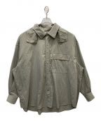 Iアイ）の古着「HOODED OVER SHIRT」｜グリーン