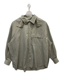 I（アイ）の古着「HOODED OVER SHIRT」｜グリーン