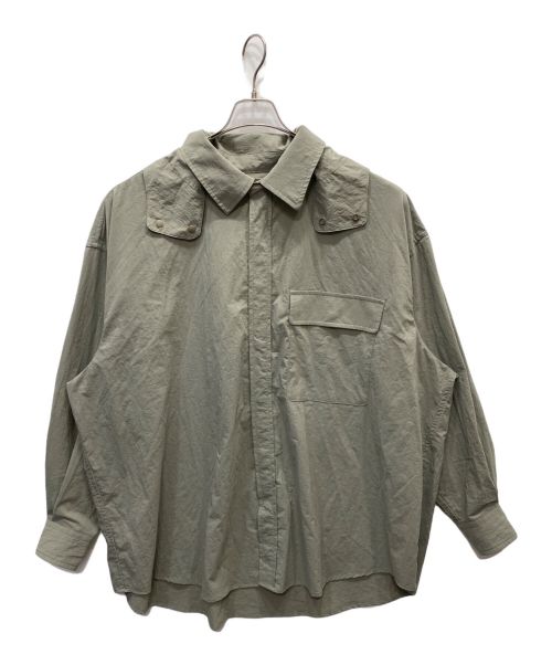 I（アイ）I (アイ) HOODED OVER SHIRT グリーン サイズ:3の古着・服飾アイテム