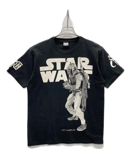 BOUNTY HUNTER（バウンティハンター）BOUNTY HUNTER (バウンティハンター) STAR WARS (スターウォーズ) コラボプリントTシャツ ブラック サイズ:Lの古着・服飾アイテム