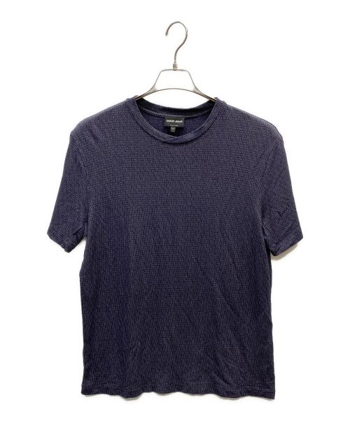 GIORGIO ARMANI（ジョルジョアルマーニ）GIORGIO ARMANI (ジョルジョアルマーニ) ストレッチTシャツ ネイビー サイズ:52の古着・服飾アイテム