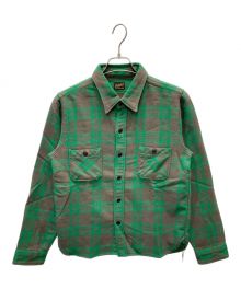 TENDERLOIN（テンダーロイン）の古着「T-HEAVY FLANNEL CHECK SHT」｜グリーン×ブラウン