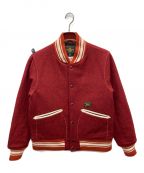 WTAPS×Harris Tweedダブルタップス×ハリスツイード）の古着「コラボVARSITY JACKET」｜レッド