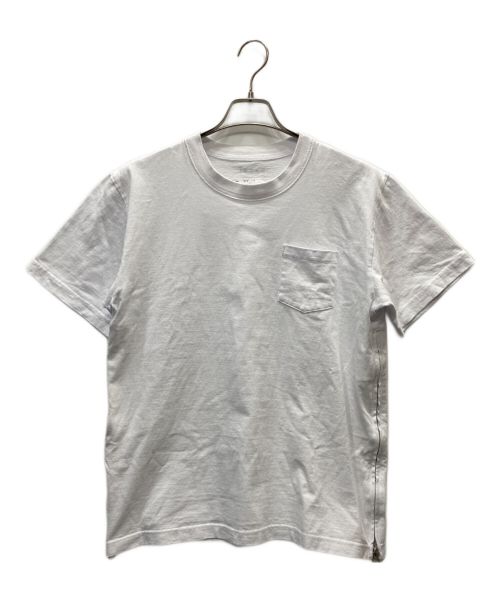 sacai（サカイ）sacai (サカイ) SIDE ZIP COTTON T-SHIRT ホワイト サイズ:2の古着・服飾アイテム