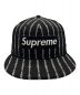 SUPREME (シュプリーム) New Era (ニューエラ) TEXT STRIPEキャップ ブラック サイズ:7　3/8：8000円