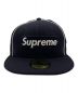 New Era (ニューエラ) Supreme (シュプリーム) PIPING BOX LOGO NEW ERA ネイビー サイズ:7　1/4：6000円