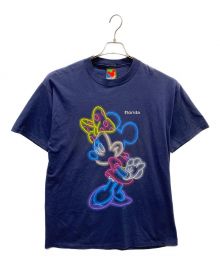 DISNEY（ディズニー）の古着「ミニープリントTシャツ」｜ネイビー