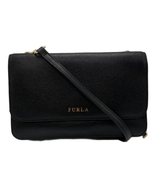 FURLA（フルラ）FURLA (フルラ) RIVAウォレットバッグ ブラックの古着・服飾アイテム