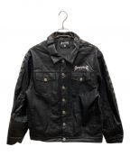 SUPPLIERサプライヤー）の古着「MONOGRAM LEATHER JACKET」｜ブラック