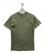 FRUIT OF THE LOOMフルーツオブザルーム）の古着「スカルソードプリントTシャツ」｜グリーン