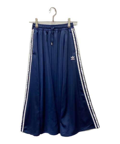 adidas（アディダス）adidas (アディダス) LONG SATIN SKIRT ネイビー サイズ:J/Sの古着・服飾アイテム