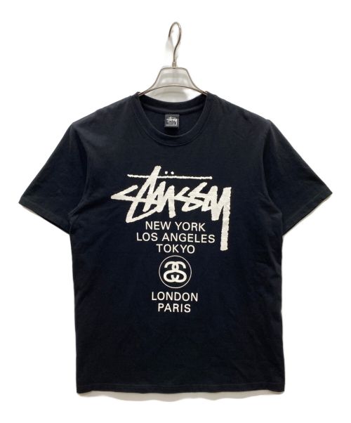 stussy（ステューシー）stussy (ステューシー) プリントTシャツ ブラック サイズ:Lの古着・服飾アイテム