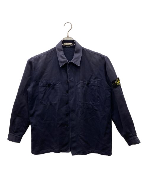 STONE ISLAND（ストーンアイランド）STONE ISLAND (ストーンアイランド) 90’s 長袖シャツ ネイビー サイズ:Lの古着・服飾アイテム