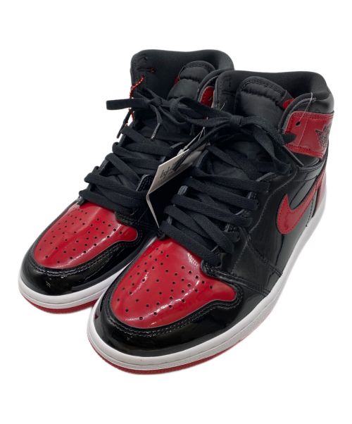 NIKE（ナイキ）NIKE (ナイキ) Air Jordan 1 High OG Patent Bred ブラック×レッド サイズ:27 未使用品の古着・服飾アイテム