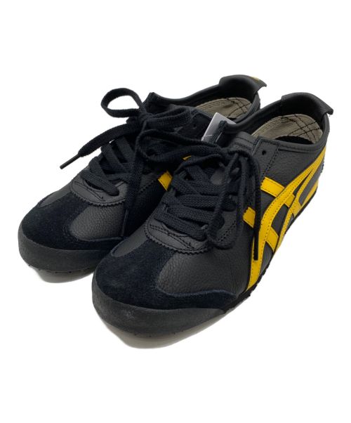 Onitsuka Tiger（オニツカタイガー）Onitsuka Tiger (オニツカタイガー) メキシコ66 ブラック×イエロー サイズ:25 未使用品の古着・服飾アイテム