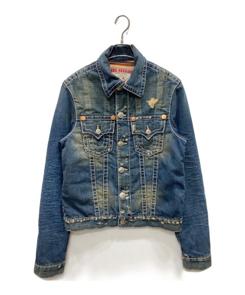 TRUE RELIGION（トゥルー レリジョン）TRUE RELIGION (トゥルー レリジョン) 裏ブランケットデニムジャケット ブルー サイズ:Sの古着・服飾アイテム