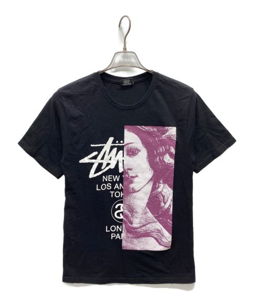 stussy（ステューシー）stussy (ステューシー) ヴィーナスプリントTシャツ ブラック サイズ:Sの古着・服飾アイテム