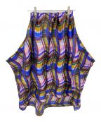 PLEATS PLEASEプリーツプリーズ）の古着「Stratum Check Bounce Skirt」｜パープル