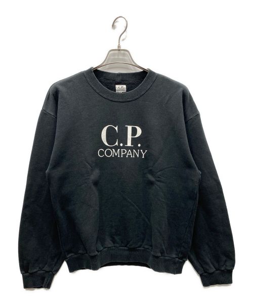 C.P COMPANY（シーピーカンパニー）C.P COMPANY (シーピーカンパニー) クルーネックロゴスウェット ブラック サイズ:4の古着・服飾アイテム