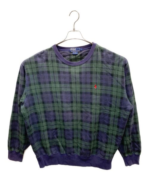 POLO RALPH LAUREN（ポロ・ラルフローレン）POLO RALPH LAUREN (ポロ・ラルフローレン) ブラックウォッチスウェット グリーン サイズ:Lの古着・服飾アイテム